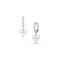 diamond cluster drop earring on diamond-faced huggie hoop, in 18k white gold <span class='visuallyhidden'>Call, text 323-404-2959 for shop help.</span>